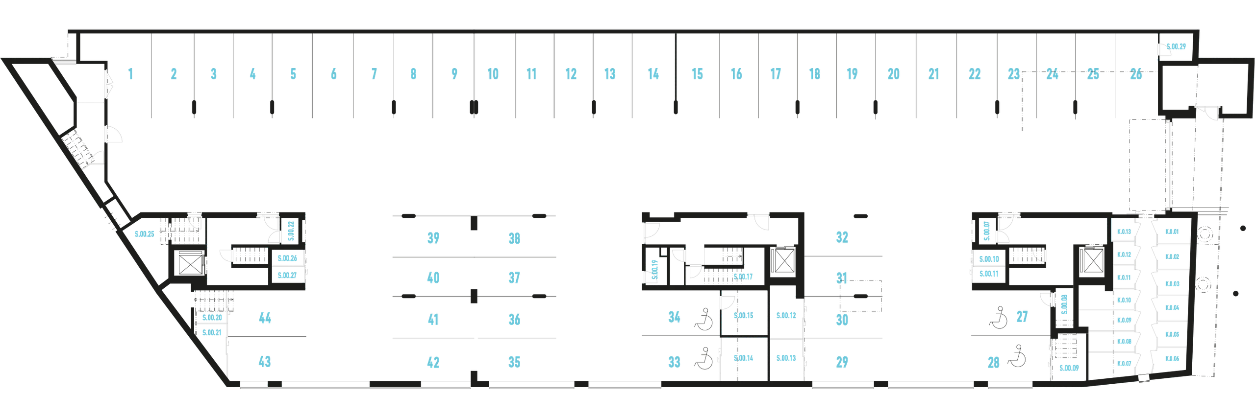 Půdorys — −1. podlaží